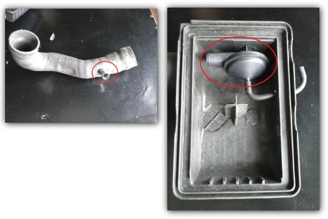 Turbo Dodge Air Cleaner Housing Integrated Blow Off Valve